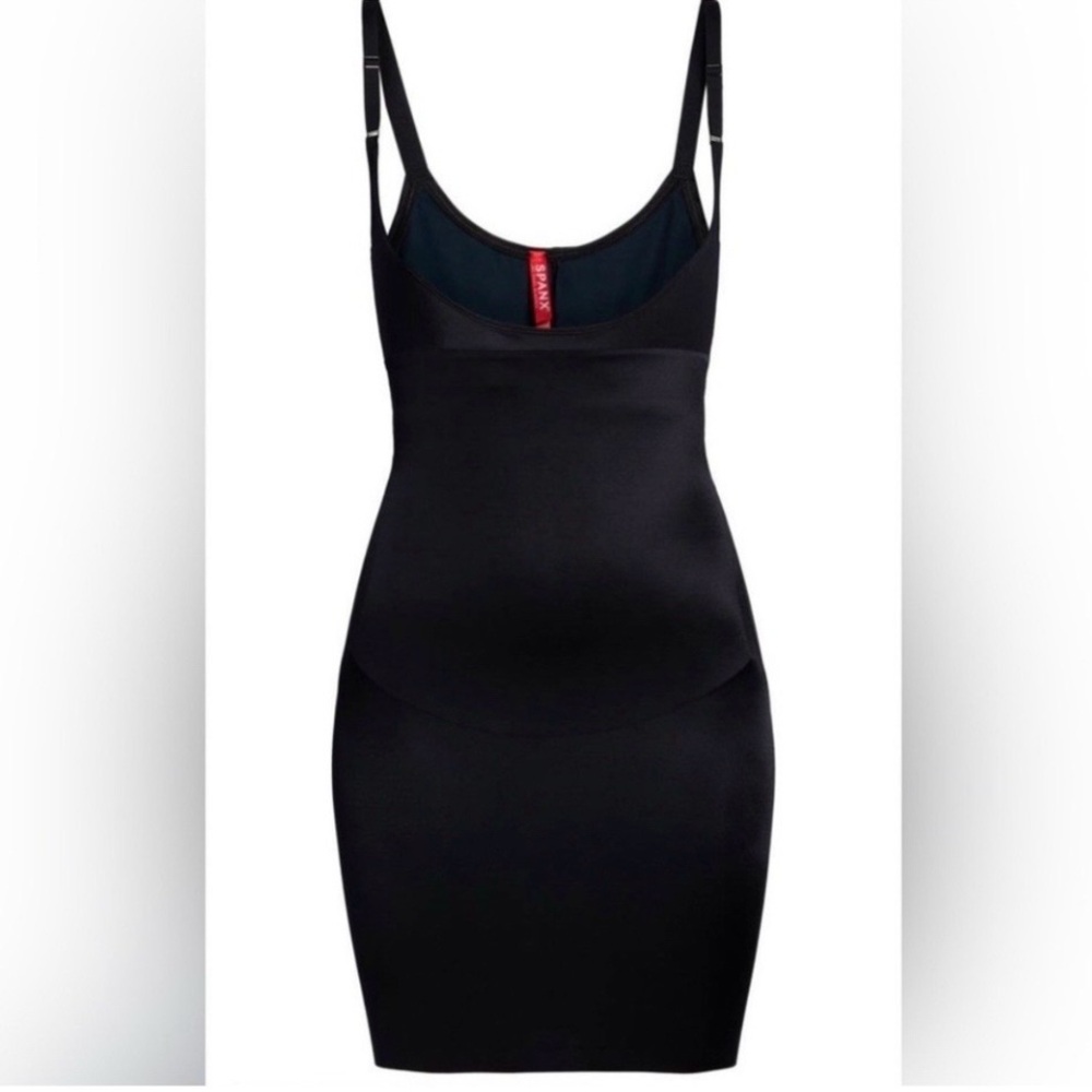 Spanx SmartGrip Open Bust Full Slip Color Very Black Size XL